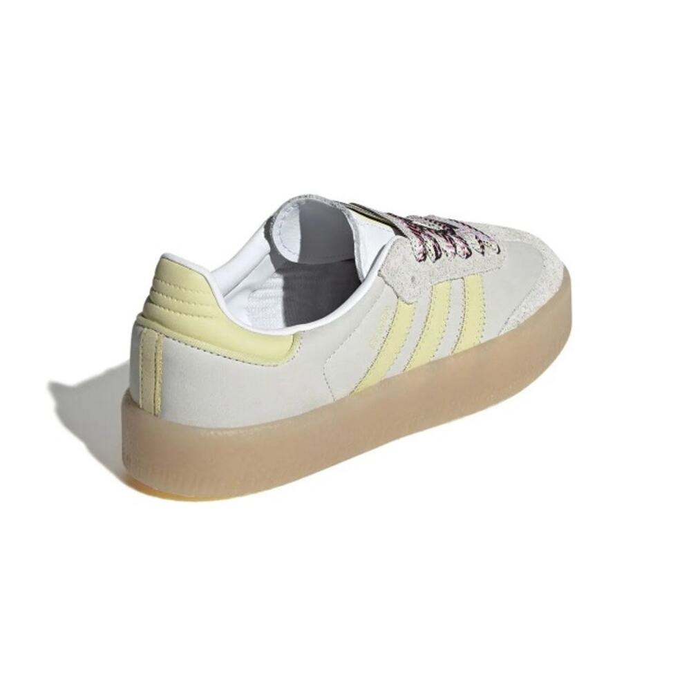 ADIDAS ORIGINALS WOMEN'S 10 SAMBAE OG SNEAKERS GREY BUTTER YELLOW JI2739 NWT - Picture 4 of 7